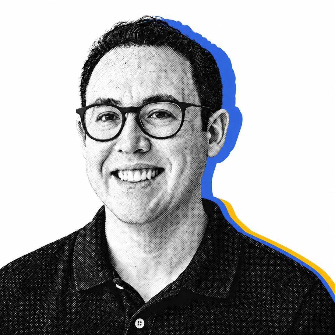 Halftone portrait of Sam Couch